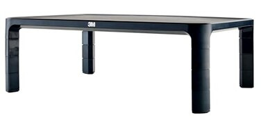 3M Adjustable Monitor Stand for Monitors and Laptops, Three Leg Segments Simply Adjust Height from 1.7&quot; to 5.5&quot;, Holds up to 20 lbs, 13.6 in Clearance Between Legs for Storage, Black (MS85B)