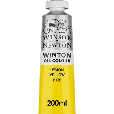 Winsor &amp; Newton Winton Oil Color, 200ml (6.75-oz) Tube, Lemon Yellow Hue