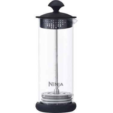 Ninja Coffee Bar Easy Milk Frother with Press Froth Technology, 5 oz. Clear/Black