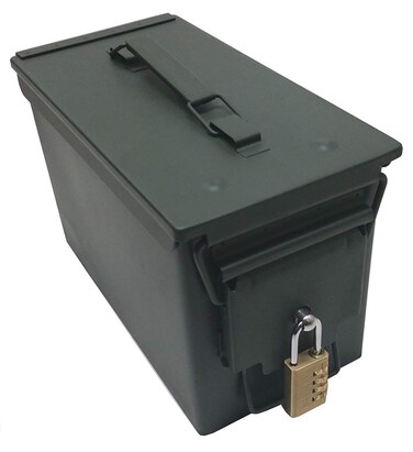 Case Club New .50 Cal Ammo Can with Pre-Installed Stainless Steel Locking Hardware (No Drilling or Assembly Required) (Single Count)