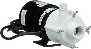 Little Giant 115 Volt, 1/12 HP, 750 GPH 3-MD-SC Non-Submersible Semi-Corrosive Chemical Magnetic Drive Pump, 6-Foot Cord with Plug, Black/White, 581503