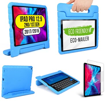 Official Cooper Dynamo Kids iPad Pro 12.9 Case for 1st/2nd Generation (2015/2017)   Unbreakable Protection, Magic Handle, Stand &amp; Pencil Holder (NOT for 2018-2022 3rd-6th Gen) (Candy Blue)