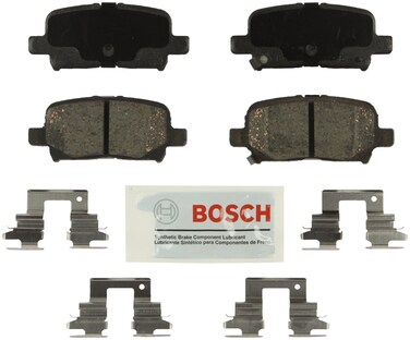 BOSCH BE865H Blue Ceramic Disc Brake Pad Set With Hardware - Compatible With Select Acura MDX; Honda Odyssey, Pilot; REAR