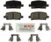 BOSCH BE865H Blue Ceramic Disc Brake Pad Set With Hardware - Compatible With Select Acura MDX; Honda Odyssey, Pilot; REAR