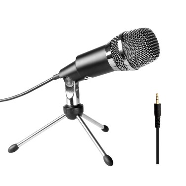 FIFINE PC Microphone 3.5mm Plug and Play Microphones for Computer Desktop Laptop Online Chat, Broadcast Microphone for Skype,YouTube,Google Voice Search, Games-K667