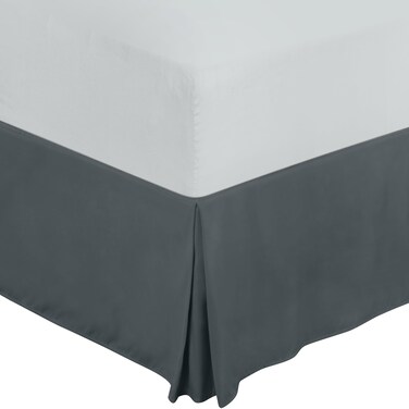 Utopia Bedding King Bed Skirt - Soft Quadruple Pleated - Easy Fit with 16 Inch Tailored Drop - Hotel Quality, Shrinkage and Fade Resistant (King, Grey)