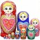 K&amp;L King&amp;Light 10pcs R Heart-Shaped Pattern Wooden Nesting Toys Russian Dolls Matryoshka Stacking Dolls