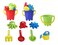 YMCtoys - Kid's Mini Beach Sandbox Tool Play Set, Watering Bucket, Hand Tools, Sand Molds (6 Piece)