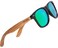 Woodies Zebra Wood Sunglasses with Green Mirrored Polarized Lens and Real Wooden Frame for Men and Women   100% UVA/UVB Protection