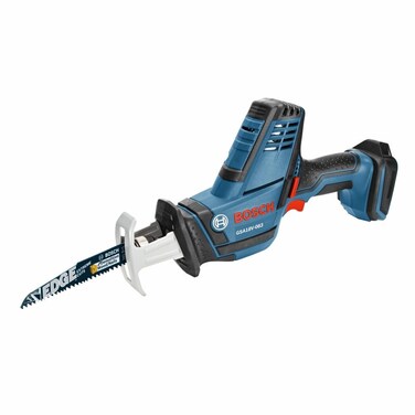 BOSCH GSA18V-083B 18V Cordless Reciprocating Saw - Lightweight &amp; Compact, 0.83" Stroke, 3,050 SPM, Variable-Speed Trigger, Toolless Blade Change, LED Light (Bare Tool)