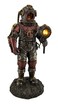Veronese Design 10 5/8" Tall Steampunk Skeleton in Diving Suit Statue LED Lighting Diving Bell Statue Cold Cast Resin Antique Bronze Finish Sculpture