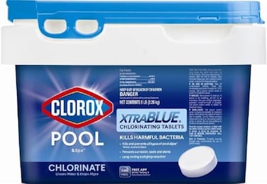 Clorox Pool&amp;Spa XTRABLUE 3&rdquo; Chlorinating Tablets, Individually Wrapped, Kills Bacteria &amp; Stops Algae (5 LB)