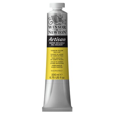 Winsor &amp; Newton Artisan Water Mixable Oil Colour, 6.75-oz (200ml), Cadmium Yellow Pale Hue