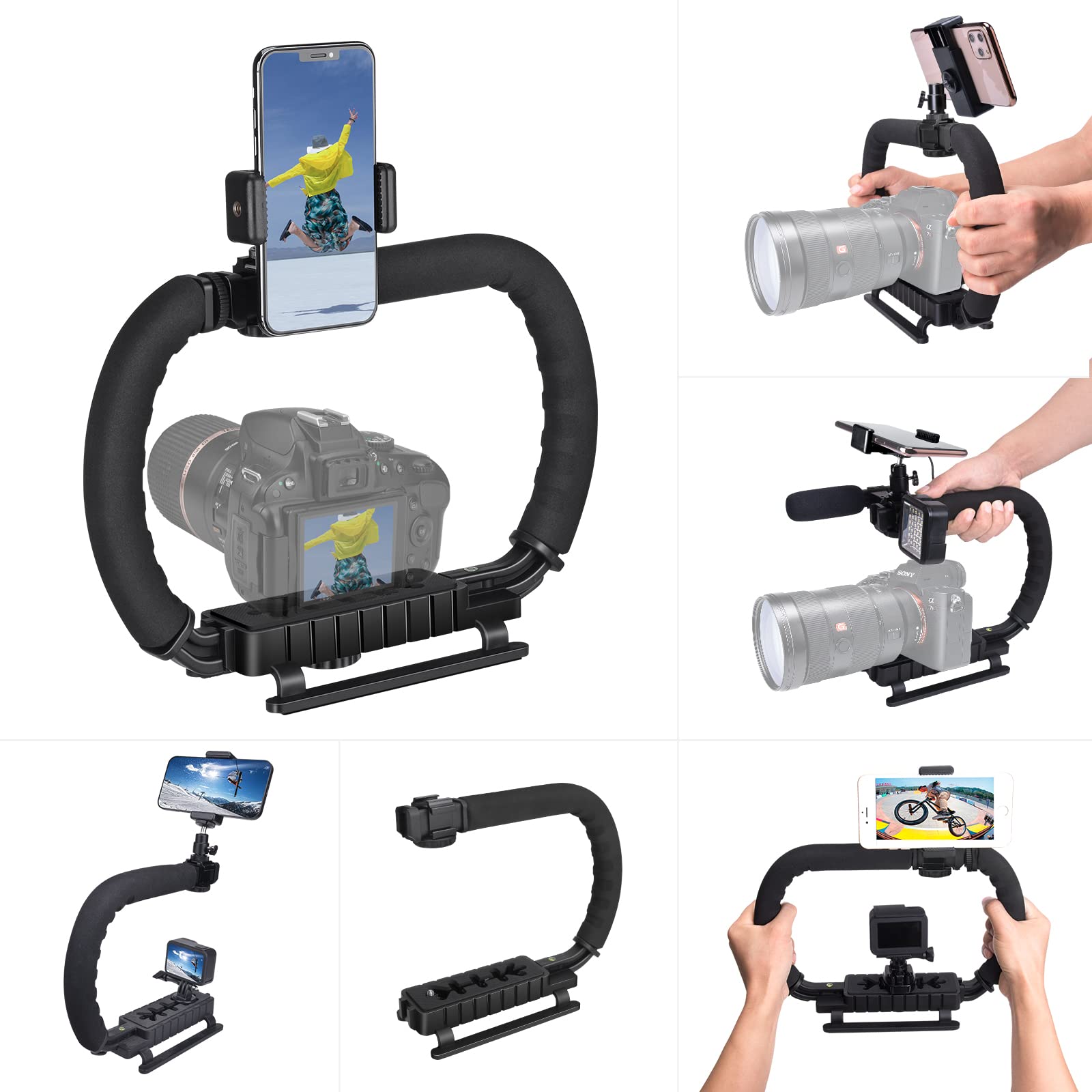 فانتاسيل Fantaseal 3-shoe Dslr Mirrorless Action Camera Camcorder Phone Stabilizer Expansion Cage M