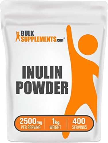 BulkSupplements.com Inulin Powder - Inulin Supplement, Soluble Fiber Powder - Vegan &amp; Gluten Free, Inulin Fiber - 2500mg per Serving, 1kg (2.2 lbs) (Pack of 1)