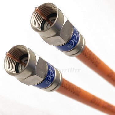 150ft Direct Burial Underground 3Ghz RG-6 Gel Coat Flooded Coaxial Cable Weather Seal Anti Corrosive Brass CONNECTORS Moisture &amp; Soil Acidity Tolerance for Broadband Signal