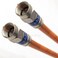 150ft Direct Burial Underground 3Ghz RG-6 Gel Coat Flooded Coaxial Cable Weather Seal Anti Corrosive Brass CONNECTORS Moisture &amp; Soil Acidity Tolerance for Broadband Signal