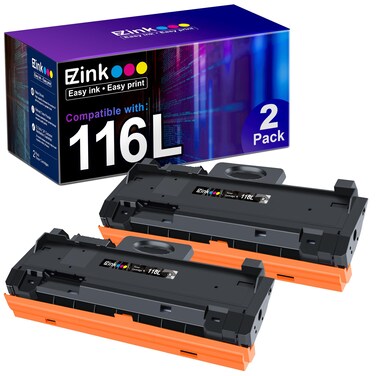 E-Z Ink Compatible Toner Cartridge Replacement for Samsung 116L MLTD116L D116L MLT D116L to use with SL-M2625D SL-M2825DW SL-M2835DW (2 Black)