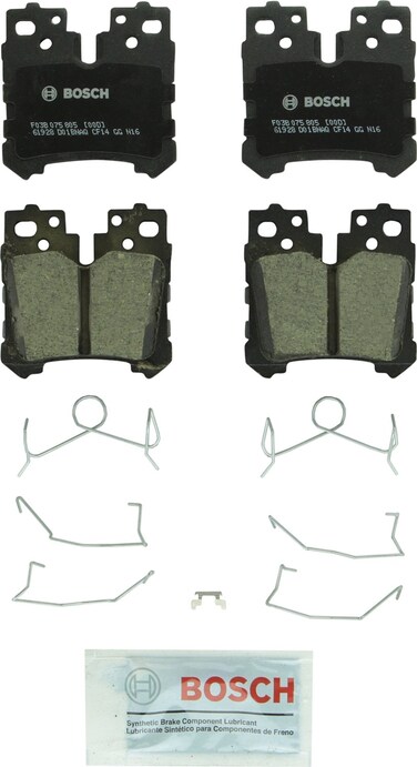 BOSCH BC1283 QuietCast Premium Ceramic Disc Brake Pad Set - Compatible with Select Lexus LS460, LS500, LS500h, LS600h; Toyota Mirai; REAR