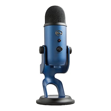Logitech for Creators Blue Yeti USB Microphone for Gaming, Streaming, Podcasting, Twitch, YouTube, Discord, Recording for PC and Mac, 4 Polar Patterns, Studio Quality Sound, Plug &amp; Play-Midnight Blue