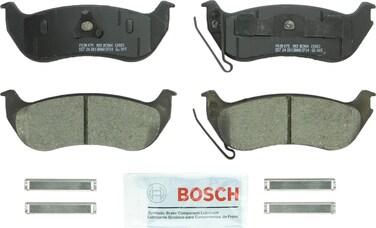 BOSCH BC964 QuietCast Premium Ceramic Disc Brake Pad Set - Compatible with Select Ford Explorer, Explorer Sport Trac; Jeep Liberty, TJ, Wrangler; Mercury Mountaineer; REAR
