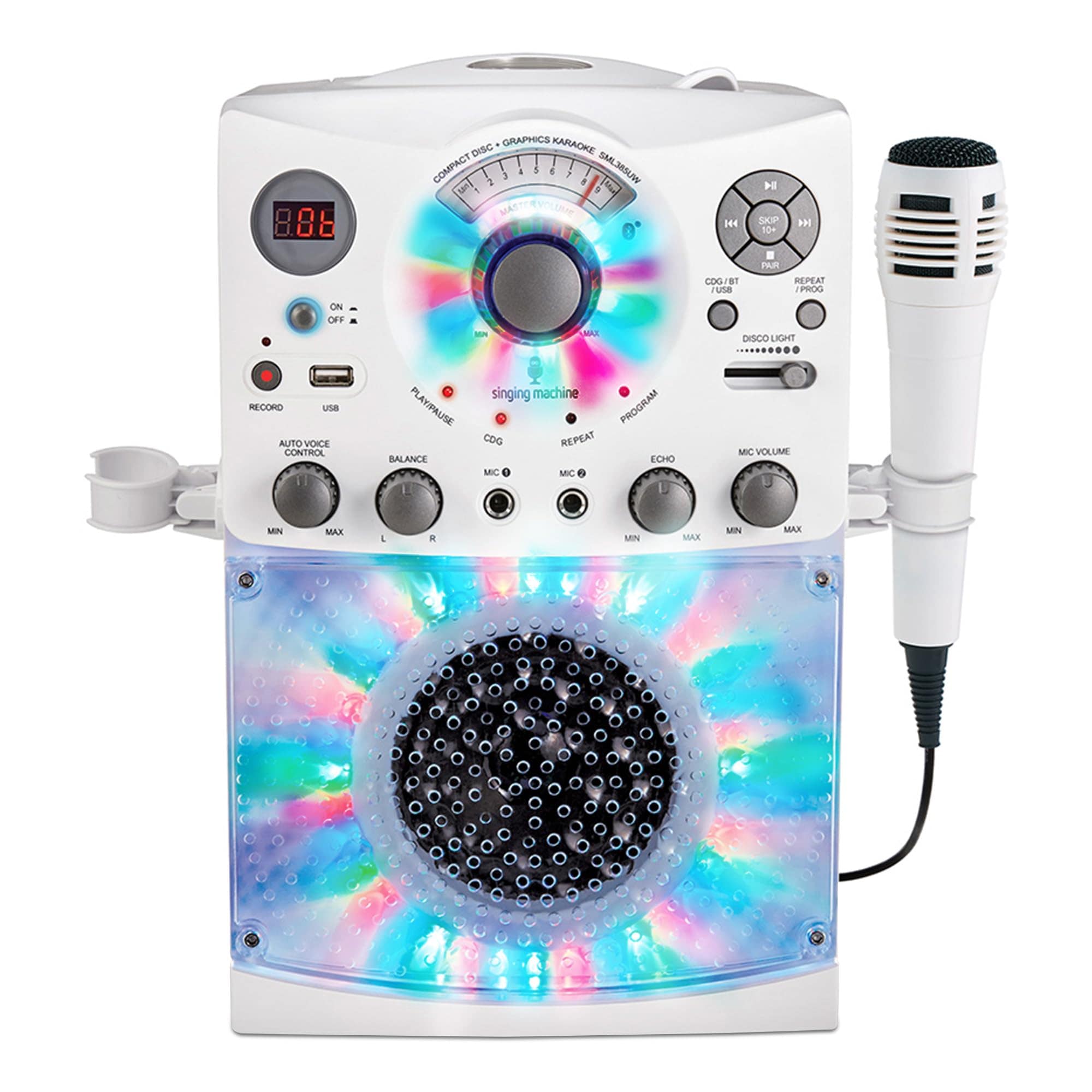 nonfood_singingmachine Nonfood_singingmachine Singing Machine Portable Karaoke Machine For Adults Kids With Wired Microphone Speaker With Led Disco Lights Karaoke System With Player Usb Connectivity