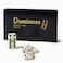 CHH Black/Cream Color Double 6 Jumbo Size Domino Tiles &ndash; Premium Set of 28 Ivory Dominoes &ndash; Classic Family Game in Cardboard Box