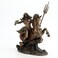 Veronese Design Poseidon Riding Hippocampus with Trident Resin Statue Bronze Finish