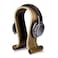 kalibri Wooden Omega Headphone Stand - Universal Headset Wood Hanger - Holder for Gaming Headsets DJ Studio Headphones &amp; Earphone Display - Walnut