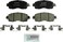 BOSCH BC1650 QuietCast Premium Ceramic Disc Brake Pad Set - Compatible with Select Nissan Altima, Leaf; FRONT