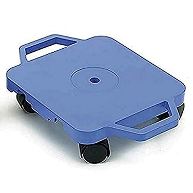 Cosom Scooter, 12 Inch Children's Sit &amp; Scoot Board With 2 Inch Non-Marring Nylon Casters &amp; Safety Guards for Physical Education Class, Sliding Board with Safety Handles, Blue