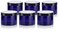 12 oz Cobalt Blue PET Plastic Refillable Low Profile Jar (6 pack)