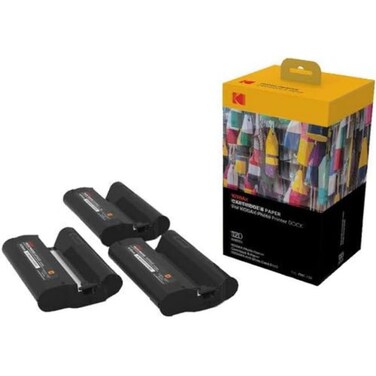 KODAK Dock Plus &amp; Dock Photo Printer Cartridge PHC-120 - Cartridge Refill &amp; Photo Sheets - 120 Pack,Black