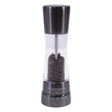 COLE &amp; MASON Derwent Pepper Grinder - Gunmetal Mill Includes Gourmet Precision Mechanism and Premium Peppercorns