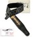 Walker &amp; Williams CVG-24 Handmade Black And Gold Padded Guitar Strap With Hand Tooled Christian Cross And Skull Design For Acoustic, Electric, And Bass Guitars