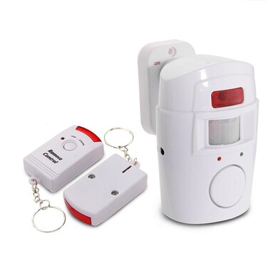 Infrared Motion Sensor Alarm - Burglar Alarm with 2 Remote Controls, Suitable for Home/Garages/Shops, H88