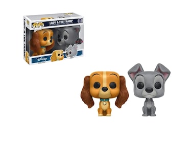 POP! Funko Disney Lady &amp; The Tramp Two Pack (Exclusive) - Disney - Figurine Set - Brown and White - Multicolored
