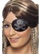 Smiffy's Pirates Eyepatch, Black and Silver, Diamante
