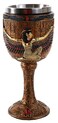 Pacific Giftware Egyptian Goddess Isis Open Wing Golden Wine Goblet Stainless Steel Liner 6oz