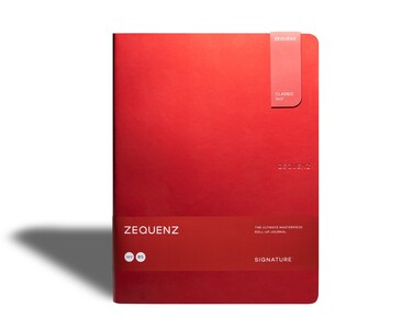 Zequenz Classic 360 Signature Series, Size: B5 Lite Large, Color: Red, Paper: Grid, Soft cover Notebook, Soft Bound Journal, 7.5 x 10, 100 sheets / 200 pages,Squared/Graph/Grid Pattern, Premium Paper