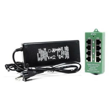 PoE Texas 4 Port PoE/PoE+ Injector with 56V 120W Power Supply - Gigabit Injector - Active Mode A Power Over Ethernet Multi Port PoE Adapter - Supports 4 PoE (802.3af or at) up to 120 watts
