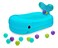 Infantino Whale Bubble Inflatable Baby Bath Tub and 10-Piece Ball Set, Inflated size: 30 in x 18 in (76.2 cm x 45.7 cm), 6-24 Months, Blue
