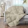 puredown&reg; Soft Feather Down Throw Blanket Lightweight Packable Couch Throw for Indoor and Outdoor Use, 50"X70", Beige