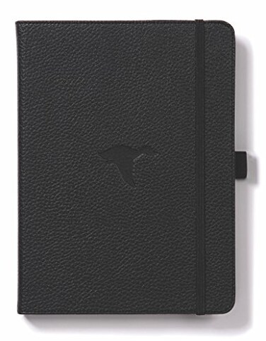 Dingbats* Wildlife Dotted Notebook Journal A5 - Vegan Leather Hardcover - Ideal for Work, Travel, Writing - With Pocket, Elastic Closure &amp; Bookmark
