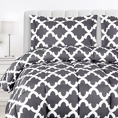 Utopia Bedding - Comforter Set with 2 Pillow Shams - 3 Pieces Bedding Comforter Sets - Down Alternative Comforter - Soft and Comfortable - Machine Washable, Grey, King