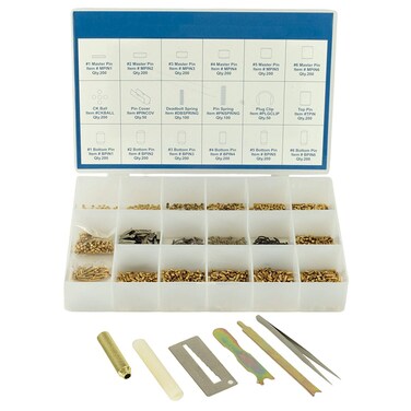 Premium Keyway Rekey Kit   Kwikset Compatible   200 Pins Commercial Grade Locksmith Professional Kit   Complete Rekeying Kit Includes Custom Plastic Box, High Quality Components, &amp; Tools