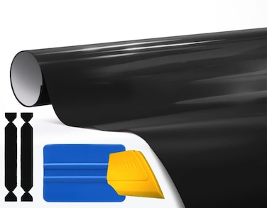 3M 1080 Gloss Black Air-Release Vinyl Wrap Roll with Toolkit (3ft x 5ft)