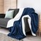 Utopia Bedding Sherpa Blanket Throw Size (Navy, 50x60 Inches) - Soft Lightweight Plush Fleece Reversible Blanket for Bed, Sofa, Couch, Camping and Travel