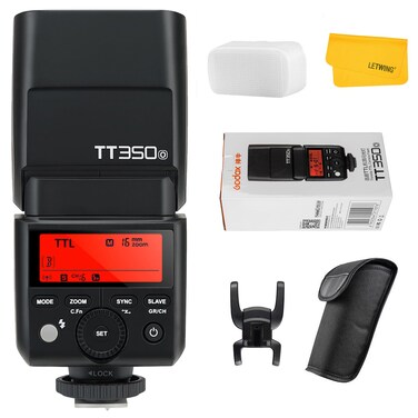 GODOX TT350O Flash for Olympus Panasonic Camera, TTL 2.4G Wireless GN36 1/8000s HSS Speedlite, Mini Camera Flash Compatible for Panasonic Olympus Camera