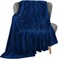 Utopia Bedding Fleece Blanket Throw Size Navy 300GSM Luxury Anti-Static Fuzzy Soft Microfiber Blanket for Couch, Sofa and Bed (60x50 Inch)